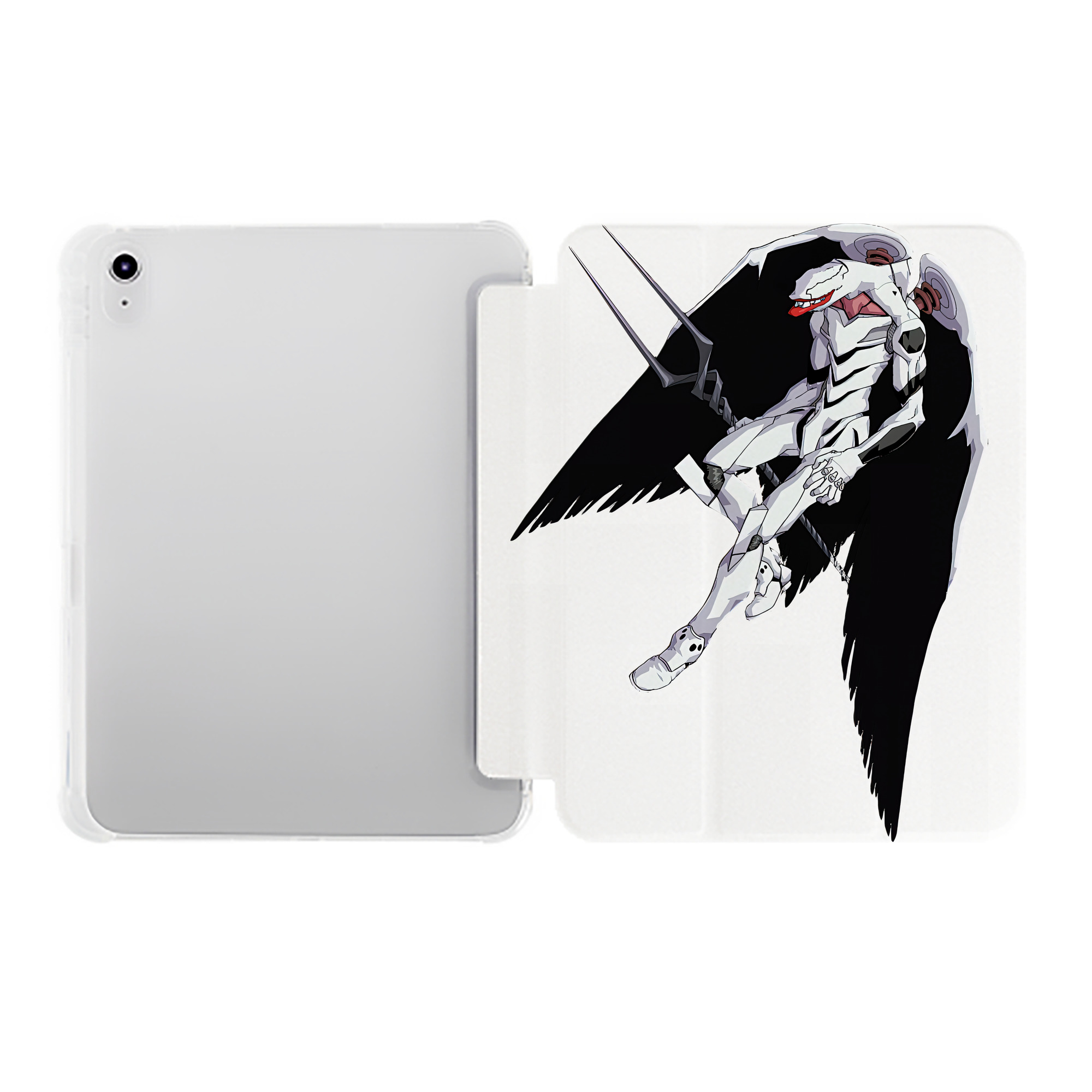 （画像用） EVA 新世紀エヴァンゲリオン IPad ケース ペン収納付き 三つ折りスタンド PUレザー×シリコン 対応機種9.5/10.5/10.9インチ